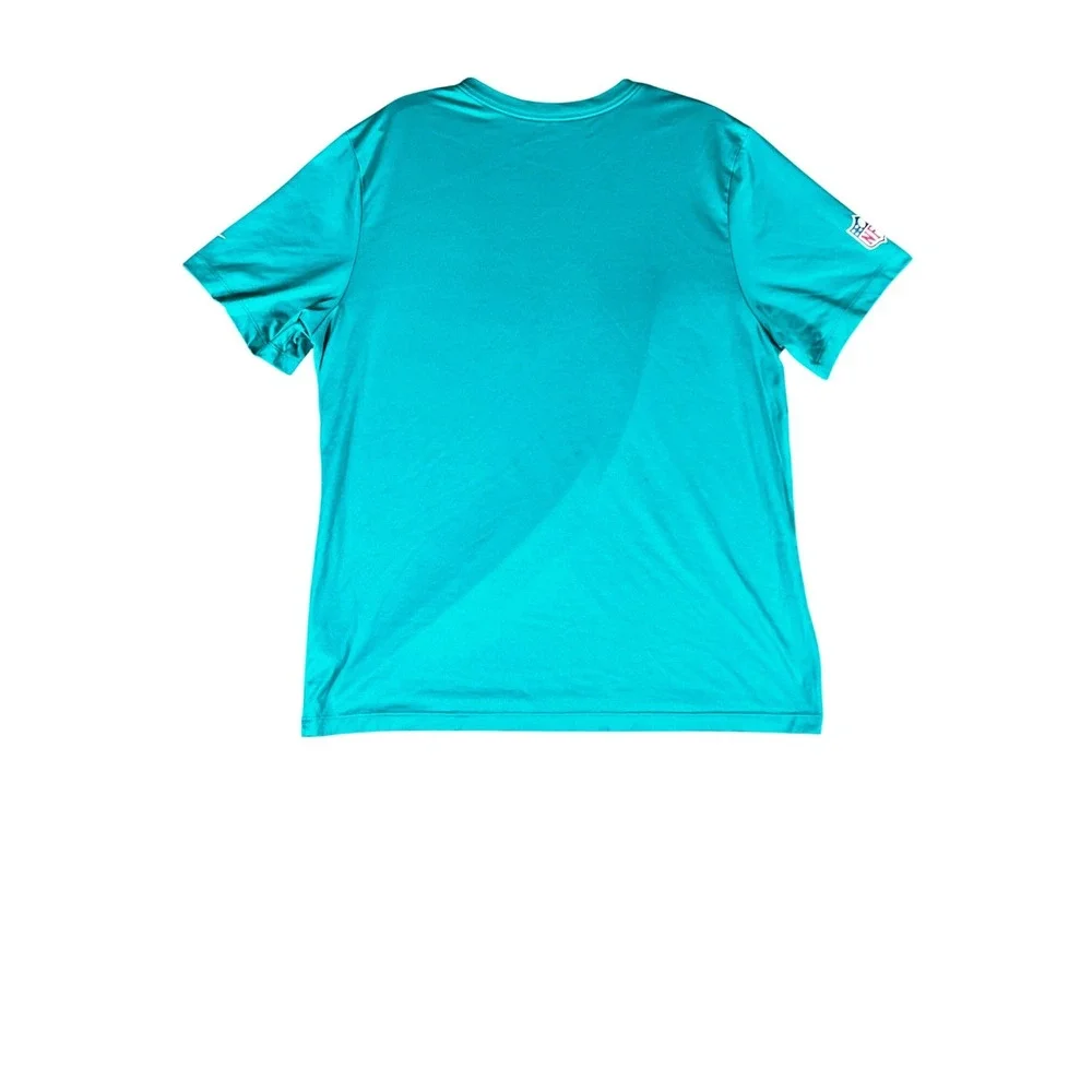 Nike Miami Dolphins NFL Dri-FIT T-Shirt Mens XL Aqua Teal Short Sleeve Logo Tee - Picture 2 of 11